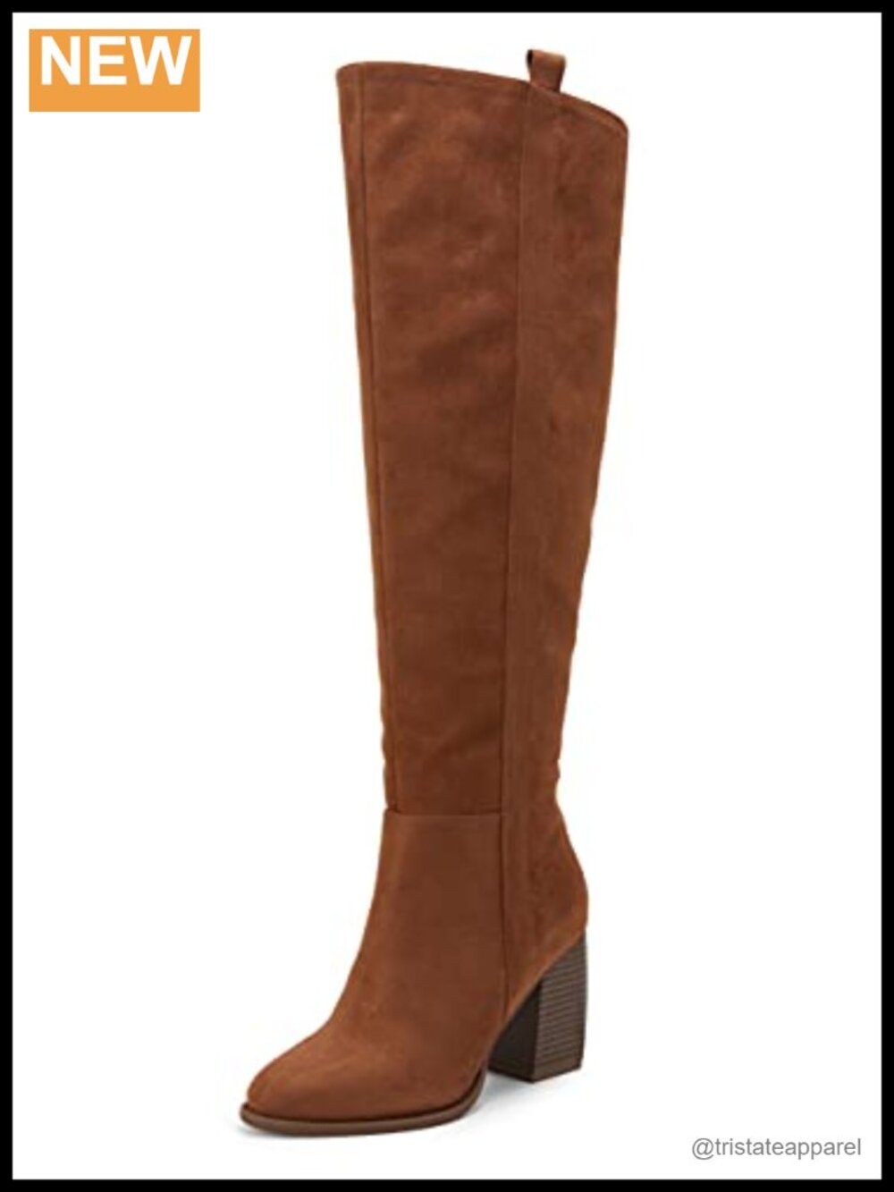 Over the Knee Thigh High Boots Faux Suede Pointed Toe Chunky Block Heel